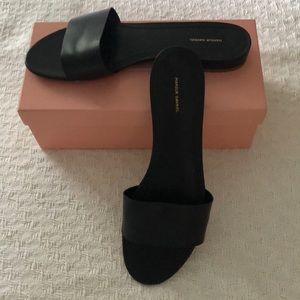 Black leather Mansur Gavriel Sandals. 3 1/2 “
